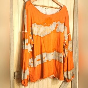 Sold BNWOT FREE PEOPLE feels right tye dye large lightweight sweat shirt
